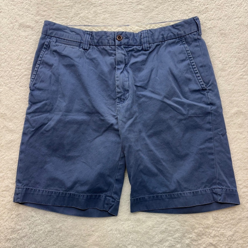Polo Ralph Lauren Mens Blue Cotton Chino Shorts Size 34 RN 41381 Classic Preppy